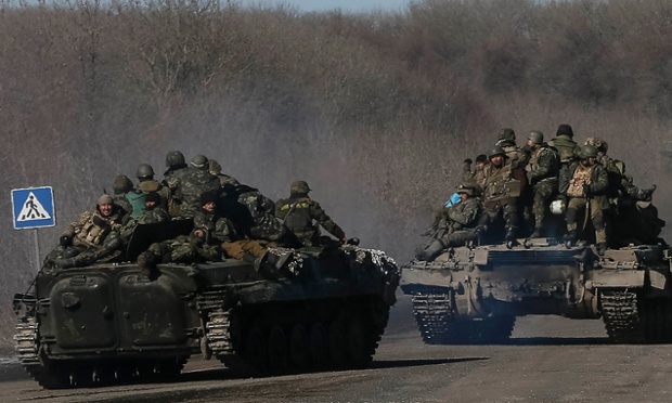 Retreating Ukrainian Soldiers