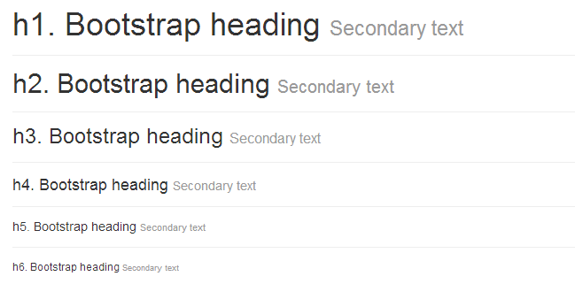 Bootstrap Heading with sub-heading