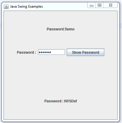 JPasswordFieldDemo