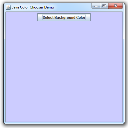 Swing Color Chooser - After Color Selection