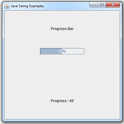 Swing JProgressBar Class