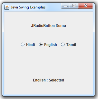 Swing Radio Button