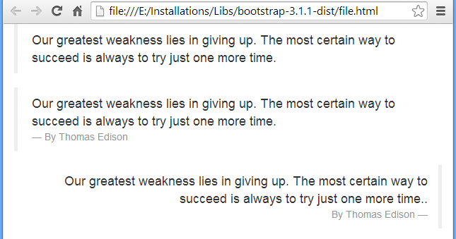 blockquotes - bootstrap