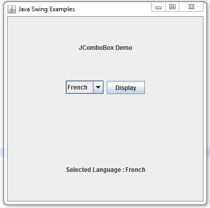 Swing JComboBox Class