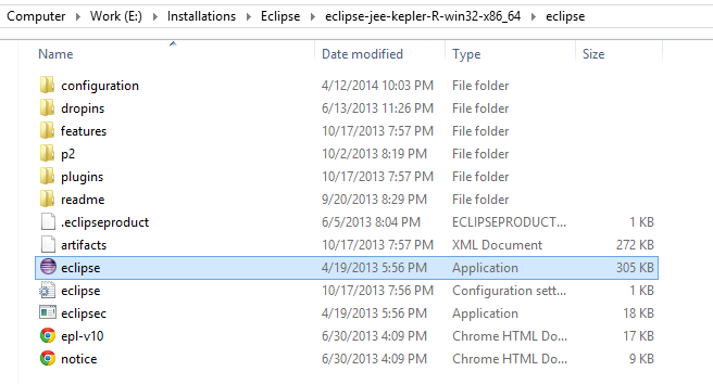 Eclipse Installable File