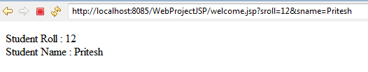 jsp response page