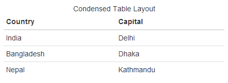 Bootstrap_table_condensed_layout