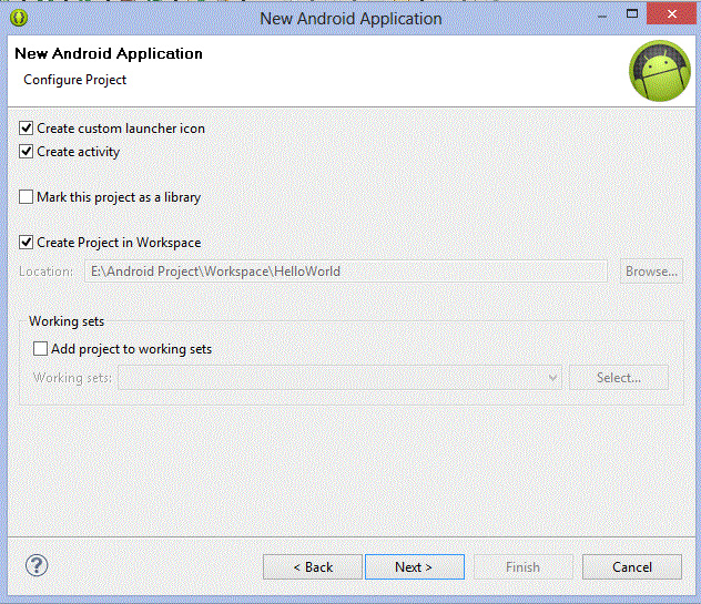 Step 3 - New application