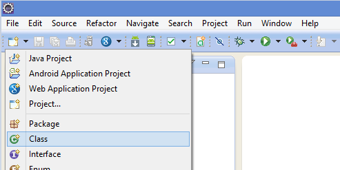 Eclipse Creating Java Class