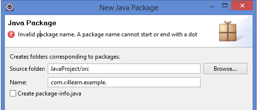 Invalid Java Package Name