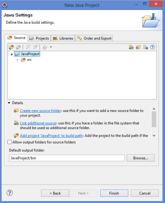 Step 3 - Provide Project Setting