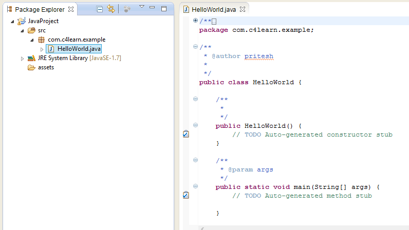 Viewing class in eclipse